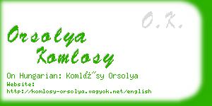 orsolya komlosy business card